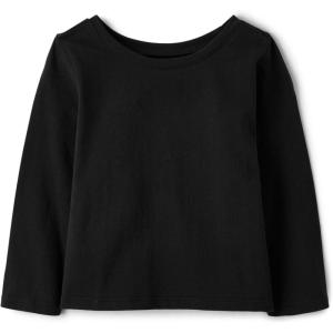 imageThe Childrens Place BabyGirls and Toddler Basic Long Sleeve Layering TeesBlack