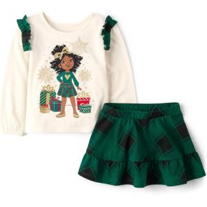 imageThe Childrens Place babygirls And Toddler 2 Piece OutfitHoliday Girl