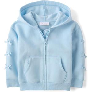 imageThe Childrens Place babygirls And Toddler Active Premium Fleece Zip Up SweatshirtBlue Bows