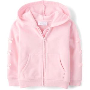 imageThe Childrens Place babygirls And Toddler Active Premium Fleece Zip Up SweatshirtPink Bows