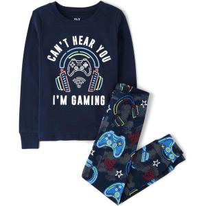 imageThe Childrens Place boys 100 Cotton Long Sleeve Top and Pants2 Piece Pajama SetIm Gaming