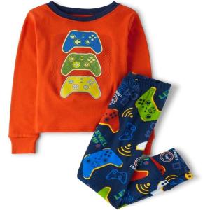 imageThe Childrens Place boys 100 Cotton Long Sleeve Top and Pants2 Piece Pajama SetLevel Up Gamer