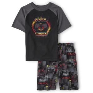 imageThe Childrens Place boys Short Sleeve Top and Shorts2 Piece Pajama SetTotal Gamer