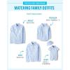 imageThe Childrens Place Boys Long Sleeve Button Down ShirtsLight Blue Gingham  Dad