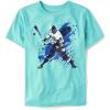 imageThe Childrens Place Boys Active Performance Short Sleeve TShirtBaseball Blue