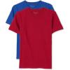 imageThe Childrens Place Boys Basic V Neck TShirt 2 PackBlueRed 2pack