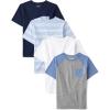 Blue/Lt Blue Stripe/White/Grey 4-pack