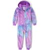imageThe Childrens Place girls Long Sleeve Fleece Zip Up One Piece PajamaNeon Dreams Sherpa