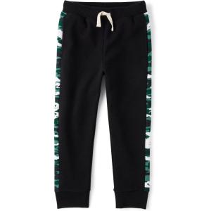 imageThe ChildrenS Place Boys Active Fleece Jogger SweatpantsBlackGreen Camo Stripe