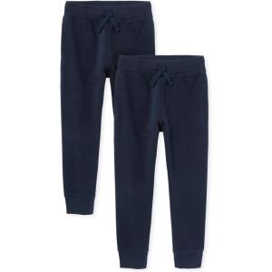 imageThe ChildrenS Place Boys Active Fleece Jogger SweatpantsNew Navy 2pack