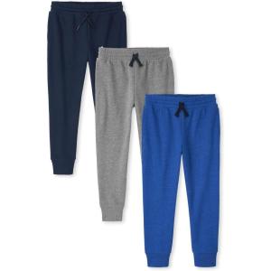 imageThe ChildrenS Place Boys Active Fleece Jogger SweatpantsRenew Blue 3 Pack