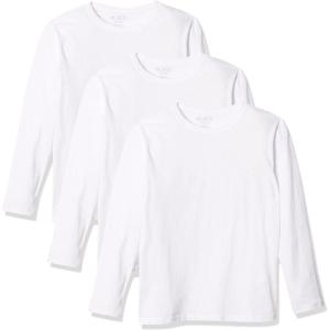 imageThe Childrens Place Boys Basic Layering Long Sleeve TeeWhite 3pack
