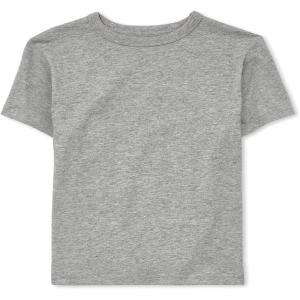 imageThe Childrens Place Boys Basic V Neck TShirt 2 PackLt Grey Single