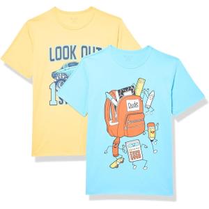 imageThe Childrens Place Boys GamerSportsCars Short Sleeve Graphic TShirts2 Pack1st GradeBackpack