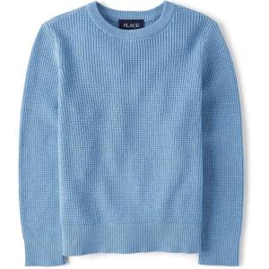imageThe Childrens Place Boys Long Sleeve Thermal Pullover SweaterPearl Blue