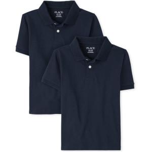 imageThe Childrens Place Boys Multipack Short Sleeve Soft Jersey Knit PolosNautico 2pack