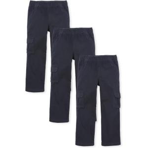 imageThe Childrens Place Boys Pull on Cargo Pants MultipacksNew Navy 3pack