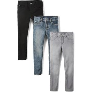 imageThe Childrens Place Boys Skinny JeansBlackBlueGray 3pack