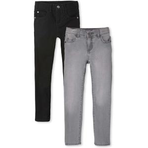 imageThe Childrens Place Boys Skinny JeansBlackGray 2pack