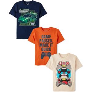 imageThe Childrens Place Boys The Childrens Place Boys Short Sleeve Graphic T Shirt 3PackAll SpeedGame ControllerPaused