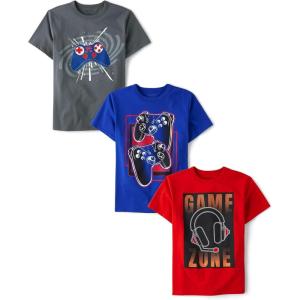 imageThe Childrens Place Boys The Childrens Place Boys Short Sleeve Graphic T Shirt 3PackGame ZoneControllerControllers