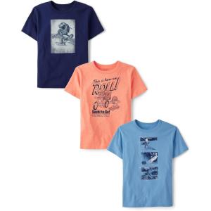 imageThe Childrens Place Boys The Childrens Place Boys Short Sleeve Graphic T Shirt 3PackWe RollDinoSkateboarder