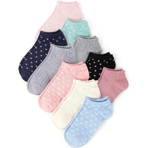 imageThe Childrens Place Girls Ankle Socks Variety PackDot 10pack