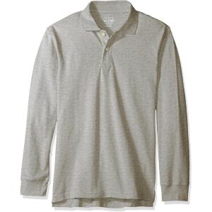 imageThe Childrens Place boys Long Sleeve Pique PoloHT Grey