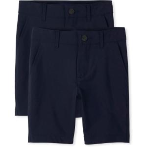 imageThe Childrens Place boys Quick Dry Chino ShortsNew Navy 2pack
