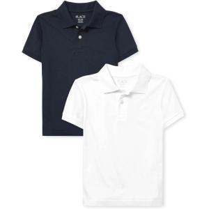 imageThe Childrens Place boys Short Sleeve Soft Jersey Polo NauticoWhite Small