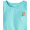 imageThe Childrens Place Girls 100 Cotton Short Sleeve Top and Pants2 Piece Pajama SetCapybara Marine