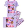 imageThe Childrens Place Girls 100 Cotton Short Sleeve Top and Pants2 Piece Pajama SetRainbow Doodle