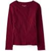 imageThe Childrens Place Girls Basic Long Sleeve Layering TeesRubine 2pack