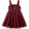 imageThe Childrens Place Girls Dressy Dress SleevelessRedwood Sequin Mesh
