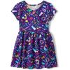 imageThe Childrens Place Girls Short Sleeve Dressy DressPurple Doodle