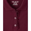 imageThe Childrens Place Girls Short Sleeve Ruffle Pique Polo 2 PackRubine