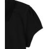 imageThe Childrens Place Girls Short Sleeve Ruffle Pique Polo ShirtBlack