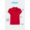 imageThe Childrens Place Girls Short Sleeve Ruffle Pique Polo ShirtFlame