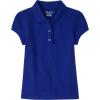 imageThe Childrens Place Girls Short Sleeve Ruffle Pique Polo ShirtRenew Blue
