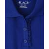 imageThe Childrens Place Girls Short Sleeve Ruffle Pique Polo ShirtRenew Blue