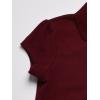 imageThe Childrens Place Girls Short Sleeve Ruffle Pique Polo ShirtRubine