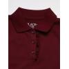 imageThe Childrens Place Girls Short Sleeve Ruffle Pique Polo ShirtRubine
