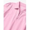imageThe Childrens Place Girls Uniform Long Sleeve Ruffle Pique PoloSparkle Pink Single