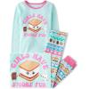 imageThe Childrens Place girls Long Sleeve Top and Pants Snug Fit 100 Cotton 2 Piece Pajama SetSmore Fun