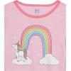 imageThe Childrens Place girls Long Sleeve Top and Pants Snug Fit 100 Cotton 2 Piece Pajama SetUnicorn Sparkle Pink