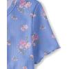 imageThe Childrens Place girls Sleeve Top and Shorts2 Piece Pajama SetFloral Blue