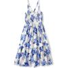 imageThe Childrens Place Girls Short Sleeve Dressy DressWhite and Blue Floral