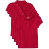 imageThe Childrens Place Girls Short Sleeve Pique Polo 5 PackRuby 5pack