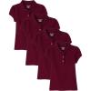 imageThe Childrens Place Girls Short Sleeve Ruffle Pique Polo 2 PackRubine