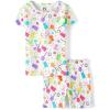 imageThe Childrens Place girls 100 Cotton Short Sleeve Top and Shorts 2 Piece Pajama SetCandy Print